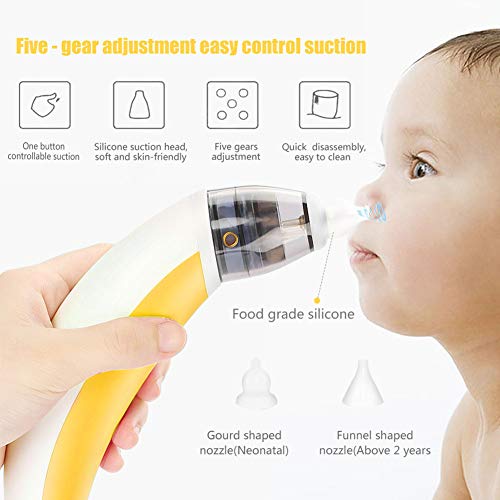 Aspirador nasal, aspirador de muco nasal, aspirador de muco nasal, aspirador eléctrico para la nariz seguro para niños