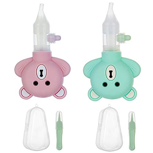 Aspirador Nasal Bebes, Senteen 2pcs Limpiador De Nariz Silicona Limpiador Nasal Niños Reutilizable Dispositivo Nasal Portátil Aspirador Mucosidad Nasal, Protección Antirreflujo Alivia La Mucosidad