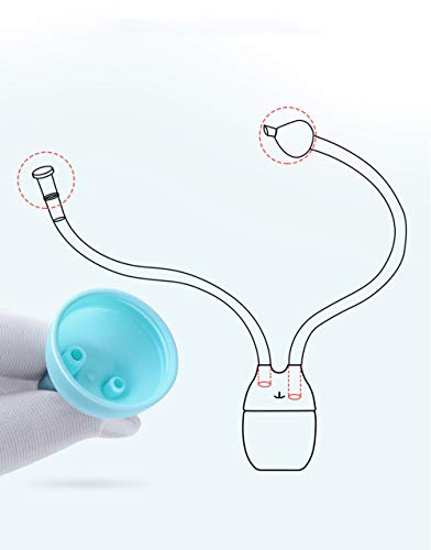 Aspirador nasal para bebé, limpiador de nariz, removedor de mocos nasales para bebés recién nacidos, aspirador de mucosidad limpiable y reutilizable y jeringa de bulbo nasal (Nasal aspirator2.0 BLUE)