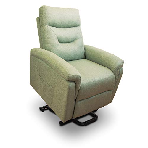 Astan Hogar Sillón Relax, 2 Motores, Reclinación Eléctrica Independiente, Función Auto-Ayuda (Levanta Personas), Modelo Amel AH-AR11100VD, Verde,