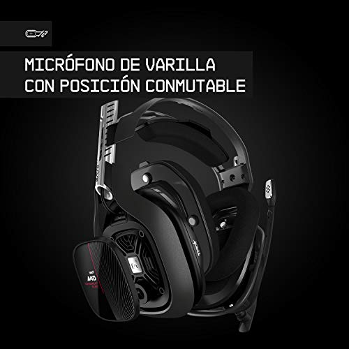 ASTRO Gaming A40 TR Auriculares alámbricos, 4a gen, Audio V2, clavija 3.5mm, micrófono intercambiable, para Xbox Series X y S, Xbox One, PS5, PS4, PC, Nintendo Switch, Móvil - Negro/Rojo