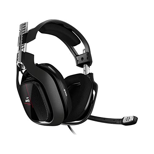 ASTRO Gaming A40 TR Auriculares alámbricos, 4a gen, Audio V2, clavija 3.5mm, micrófono intercambiable, para Xbox Series X y S, Xbox One, PS5, PS4, PC, Nintendo Switch, Móvil - Negro/Rojo