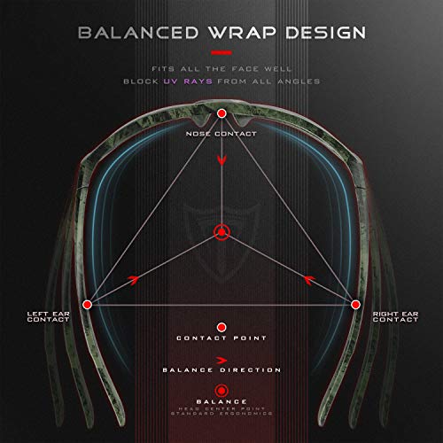 ATTCL Gafas de sol polarizadas para hombre que conduce 100% anti UV400 Gafas de pesca en bicicleta (Camuflaje/Lente Negra (No Espejo))