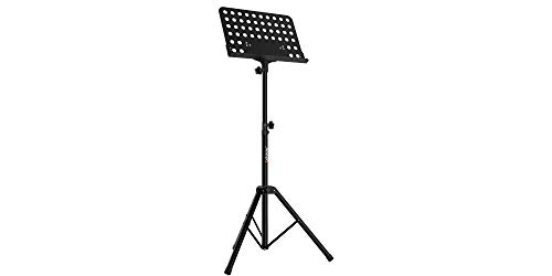 Audibax, SP3 Atril de Música, Atril Portátil para Orquesta, Plegable y Ajustable, Altura Máxima 142 cm, Calidad Premium, Fabricado en Acero, Color Negro, Patas Reforzadas, Tubo Telescópico, 10176033