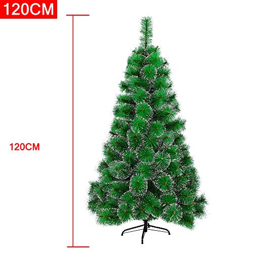 Aufun árbol de Navidad Artificial 120cm árbol de Navidad Artificial Deco árbol de Navidad Agujas de Pino Verde con Efecto Nieve con Soporte decoración navideña