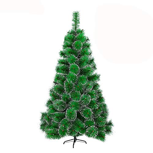 Aufun árbol de Navidad Artificial 120cm árbol de Navidad Artificial Deco árbol de Navidad Agujas de Pino Verde con Efecto Nieve con Soporte decoración navideña