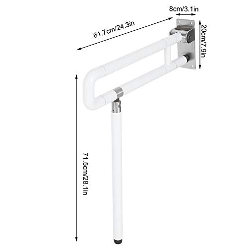 Ausla Asidero plegable para inodoro – Asa de apoyo de seguridad – Asa de apoyo de seguridad – Asa de apoyo para inodoro, 71,5 x 61,7 cm