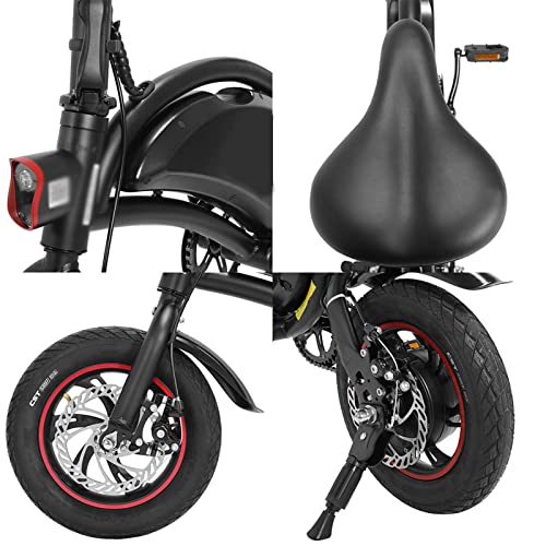 AWJ Bicicleta eléctrica Plegable para Adultos, Bicicleta eléctrica Ligera, neumático Gordo, 400 W, 48 V, Bicicleta eléctrica Plegable, Scooter eléctrico