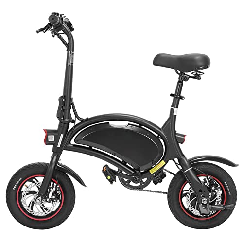 AWJ Bicicleta eléctrica Plegable para Adultos, Bicicleta eléctrica Ligera, neumático Gordo, 400 W, 48 V, Bicicleta eléctrica Plegable, Scooter eléctrico