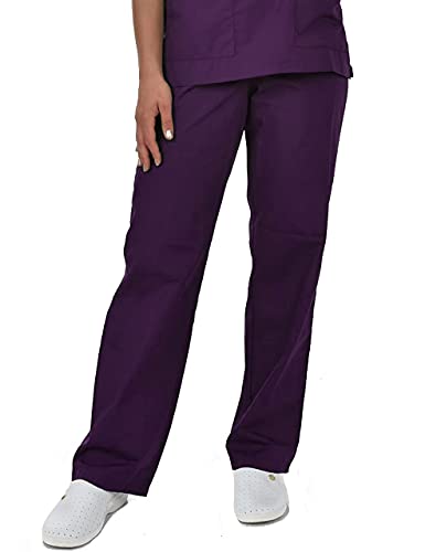 B-well Batista Unisex Pantalón Sanitario Mujer Pantalones Sanitarios Mujer Uniformes Sanitarios Mujer Hombre Cintura elástica Frutas del Bosque, M