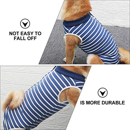 Balacoo Traje de Recuperación de Perro Transpirable Camisa de Recuperación de Cirugía de Perro E-Collar Alternativo Mono de Protección Profesional para Mascota Herida Abdominal Desgaste