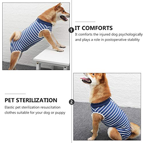 Balacoo Traje de Recuperación de Perro Transpirable Camisa de Recuperación de Cirugía de Perro E-Collar Alternativo Mono de Protección Profesional para Mascota Herida Abdominal Desgaste