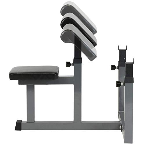 Banco de Pesas Silla Romana, Banco de hiperextensión con Respaldo Ajustable, Brazo de predicador Curl con Barra aislada, Soporte para Mancuernas, estación de bíceps, Equipo de Leva