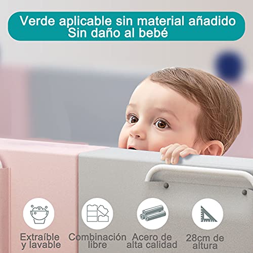 Barandilla Cama niño Portátil Barrera de Cama Elevación Vertical Tubo de Acero Ajustable de 40-60cm con Cubierta hipoalergénica y Lavable, para Camas de Matrimonio