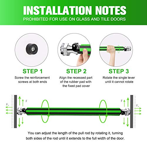 Barra Ajustable Para Entrenar los Brazos y los Abdominales, Barra Para Puertas Sin Tornillos, Barra para Estirar la Barbilla para el Marco de la Puerta, Barra de Acero Robusta para Puertas de85-130cm