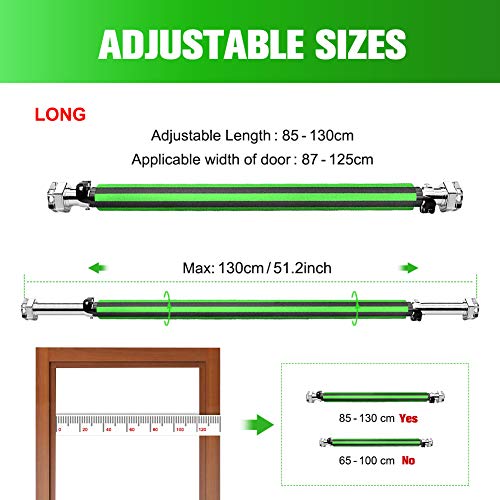 Barra Ajustable Para Entrenar los Brazos y los Abdominales, Barra Para Puertas Sin Tornillos, Barra para Estirar la Barbilla para el Marco de la Puerta, Barra de Acero Robusta para Puertas de85-130cm