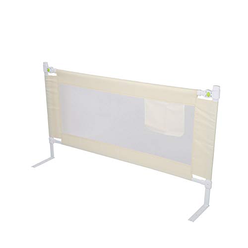 Barrera de Cama Barandilla de la Cama Guardia de Seguridad Barrera de Seguridad para Bebés Niños, Portátil y Estable, Elevación Vertical 8 Ajuste de Cambios (200cm)