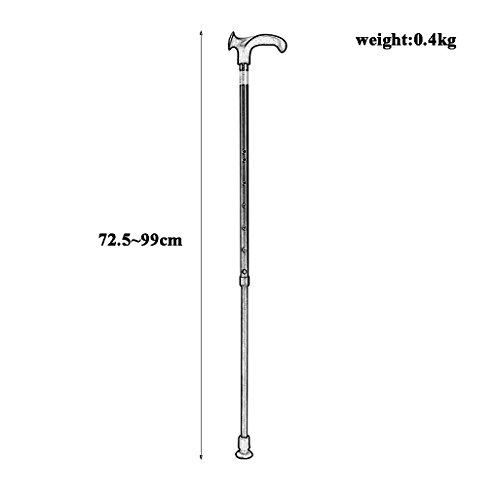 Bastón Bastón andando Bastones con Mango ergonómico 7 Niveles de Altura Ajustables para Hombres o Mujeres Movilidad para discapacitados y Ancianos Bastón con Base Antideslizante Servicio Pesado