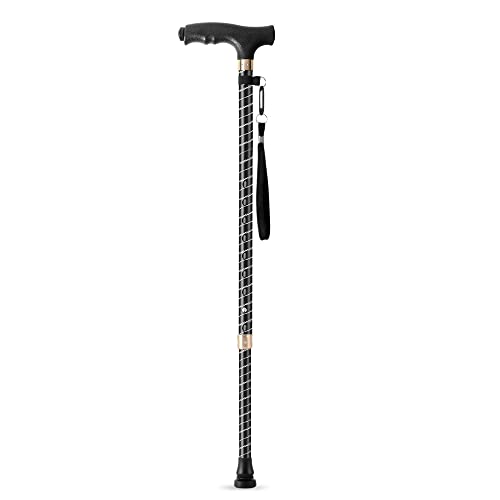 Bastones para Caminar Ancianos Mayores, OOCOME Baston Mujer Ligero Regulable 60-94CM Baston con Luz LED Ancianos Altura Regulables Aluminio Baston Muletas Adulto Soporta 115kg