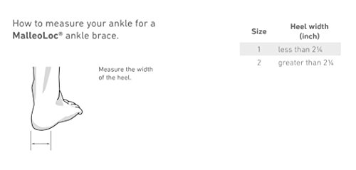 BAUERFEIND Órtesis de Tobillo, MalleoLoc, titán, Derecho, Talla 1
