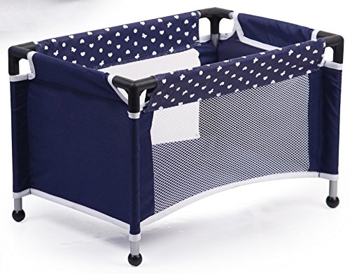 Bayer Design 15051AB Cochecito, Carro Combi Grande, Convertible, Plegable, con Cama, Bolsa, Porta para muñecos, Accesorios, Azul, clásico, Color, 77 x 43 x 75 cm (1505115)