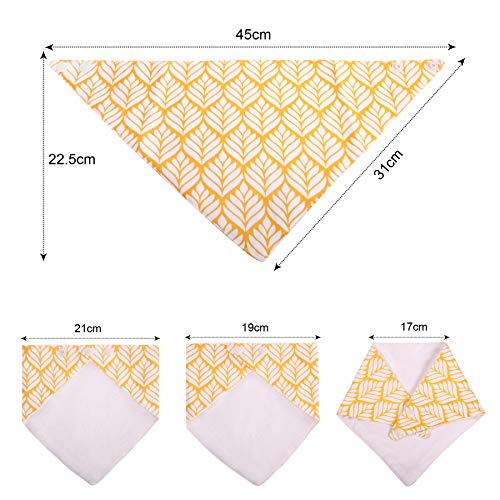 Bebé Babero Bandana Unisexo (8 Pieza) Triangular Niña Chica (3-24 meses) Algodón Suave Absorbente para Dentición Saliva Dribbles Fit Niños Recién Nacidos Con Adjustable Botón por Citétoile (Modelo 1)