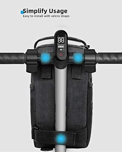 beemoon Scooter Electrico Bolsa de Manillar para Scooter eléctrico de Gran Capacidad de 5L para M365, M365 Pro, Segway ES, Bicicleta Plegable