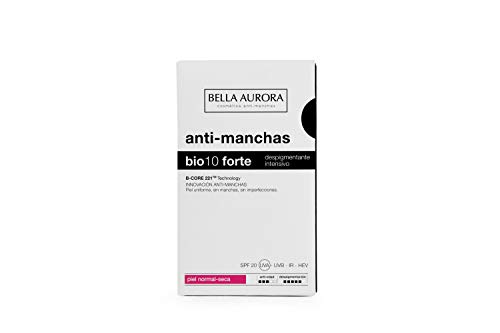 Bella Aurora Tratamiento Anti-Manchas Intensivo Piel Normal-Seca SPF 20, 30 ml | Crema Anti-edad para Manchas en la Cara | Despigmentante Facial Piel | Bio 10 Forte