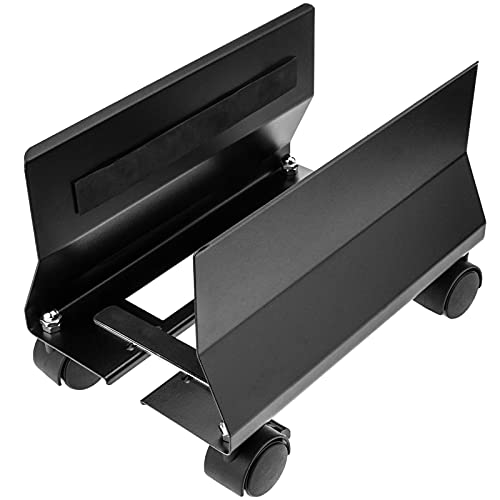 BeMatik - Soporte para Ordenador PC metálico con Ruedas de Color Negro de 95 a 230 mm