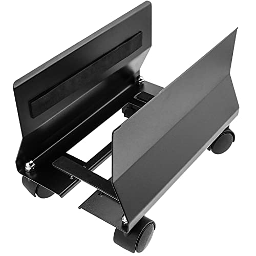 BeMatik - Soporte para Ordenador PC metálico con Ruedas de Color Negro de 95 a 230 mm