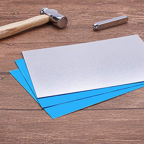 BENECREAT 10 PCS Panel de Aluminio (18x13cm) Lámina de Aluminio con Película Protectora para Manualidades de Metal, Hacer Joyas, Estampados a Mano, Grabado en Relieve