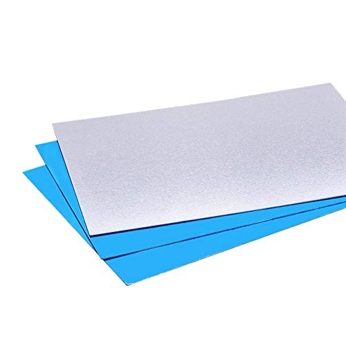 BENECREAT 10 PCS Panel de Aluminio (18x13cm) Lámina de Aluminio con Película Protectora para Manualidades de Metal, Hacer Joyas, Estampados a Mano, Grabado en Relieve