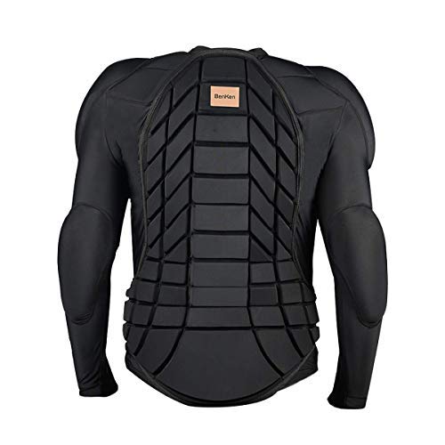 BenKen - Armadura para esquiar al aire libre, ropa deportiva anticolisión, protección de espalda 3D, equipo de protección para snowboard para esquí y ciclismo,Armadura de cuerpo de esquí, tamaño large