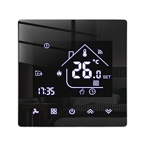 Beok Tuya Termostato Inteligente Termostato de calefacción Termostato WiFi Termostato Inteligente de Pared para calefacción eléctrica por Suelo Radiante Compatible con Alexa, Google 16A TGR85WIFI