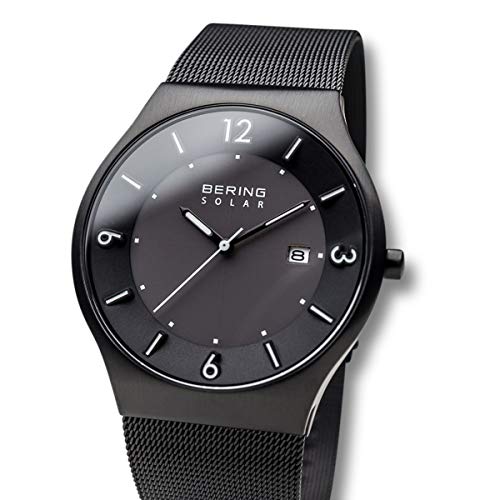 BERING Reloj Analógico Solar Collection para Hombre de Energía Solar con Correa en Acero Inoxidable y Cristal de Zafiro 14440-222