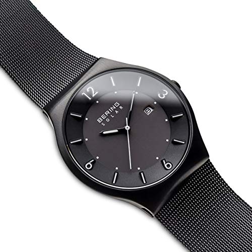 BERING Reloj Analógico Solar Collection para Hombre de Energía Solar con Correa en Acero Inoxidable y Cristal de Zafiro 14440-222