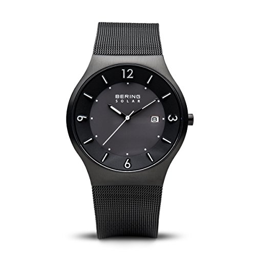 BERING Reloj Analógico Solar Collection para Hombre de Energía Solar con Correa en Acero Inoxidable y Cristal de Zafiro 14440-222