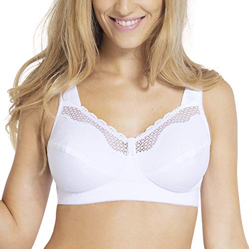 Bestform Cotton Comfort Full Cup - Sujetador para mujer, Blanco, 90C (Talla de fabicante: 34C)