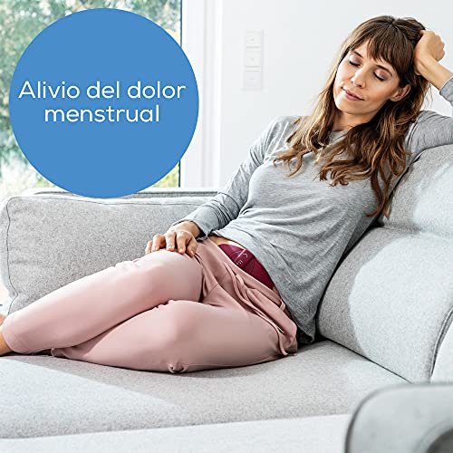 Beurer EM 50 Menstrual Relax, contra el dolor menstrual y el dolor de la endometriosis, función de TENS y calor, con batería recargable