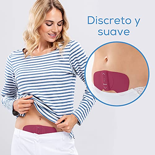 Beurer EM 50 Menstrual Relax, contra el dolor menstrual y el dolor de la endometriosis, función de TENS y calor, con batería recargable