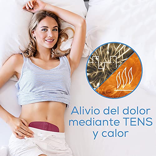 Beurer EM 50 Menstrual Relax, contra el dolor menstrual y el dolor de la endometriosis, función de TENS y calor, con batería recargable