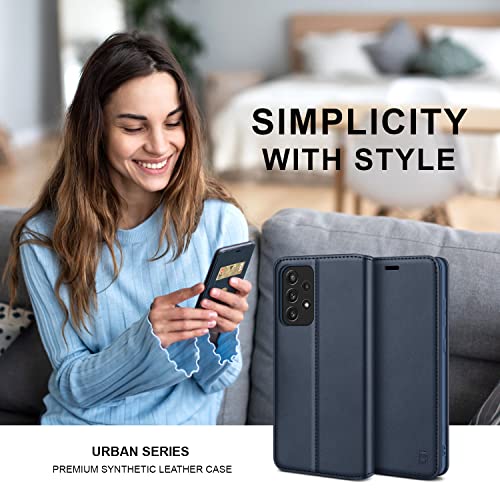 BEZ Funda Samsung A52, Funda Samsung A52S 5G, Carcasa para Samsung Galaxy A52 5G / 4G Libro de Cuero con Tapa y Cartera, Cover Protectora con Ranura para Tarjetas y Billetera, Cierre Magnético, Azul