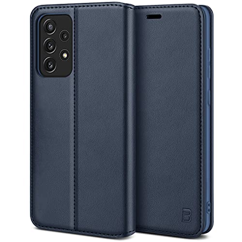 BEZ Funda Samsung A52, Funda Samsung A52S 5G, Carcasa para Samsung Galaxy A52 5G / 4G Libro de Cuero con Tapa y Cartera, Cover Protectora con Ranura para Tarjetas y Billetera, Cierre Magnético, Azul