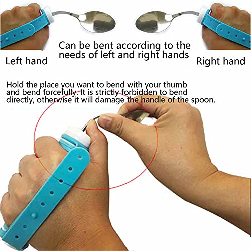 Bias&Belief Ayudas de alimentación Tenedor de fácil agarre Cubiertos Adaptativos Utensilios de Comida Tenedor Anti-Shake Cubiertos en ángulo para Rehabilitación Entrenamiento para Hemiplejia