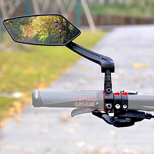 BICCQ Espejos de Punto Ciego para Coche Bicicleta Vista Trasera Espejo Bicicleta Ciclismo Amplio Rango atrás Vista Reflector Ajustable Izquierda Derecho Espejo (Color : Right Mirror)