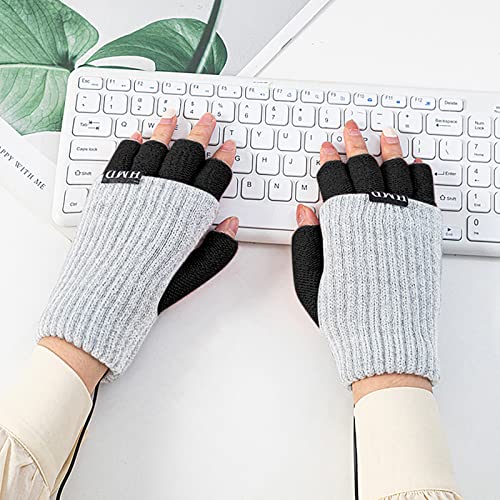 BIKETAFUWY Guantes calefactables para hombres y mujeres, guantes creativos de moda, guantes de carga USB, guantes calefactables para adultos, guantes de pantalla ajustables, regalo de invierno