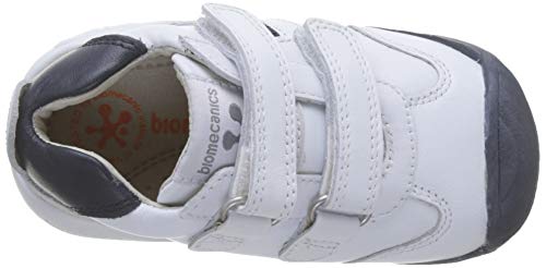 Biomecanics 151157, Zapatos de primeros pasos Unisex Bebés, Blanco (Blanco/Azul/Sauvage), 24 EU