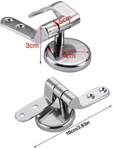 Bisagras del asiento del inodoro, par de bisagras de repuesto con acabado de aleación para tapa de inodoro, asiento de madera de resina, asientos de inodoro, incluye accesorios