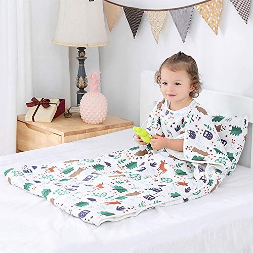 Blanketswarm Saco de dormir para niños pequeños con almohada suave extraíble y manta para niños y niñas siestas en guardería, preescolar