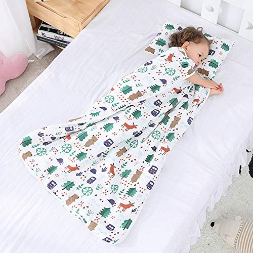 Blanketswarm Saco de dormir para niños pequeños con almohada suave extraíble y manta para niños y niñas siestas en guardería, preescolar